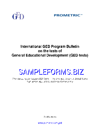 GED Sample Test Template 3